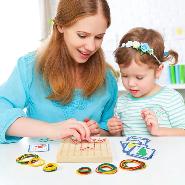 STEM Block Geo Board Graphical Educational Toys, Kids Montessori - Image 4