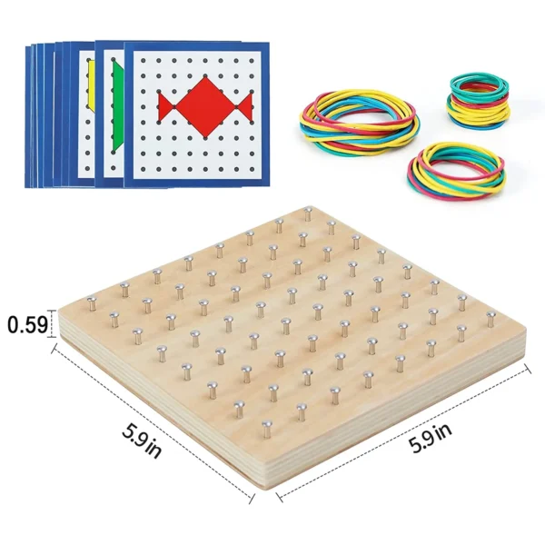STEM Block Geo Board Graphical Educational Toys, Kids Montessori - Image 2