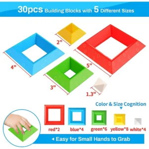 Toddler Stacking Building Blocks Educational Toys, Montessori